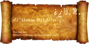 Ölbaum Milán névjegykártya